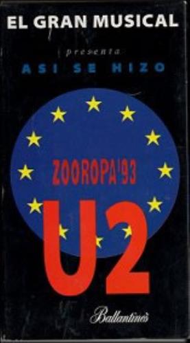 U2 Zooropa'93 video (VHS or PAL or NTSC) Spanish U-2VIZO80111