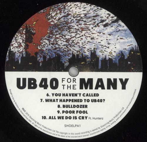 UB40 For The Many vinyl LP album (LP record) UK UB4LPFO875284