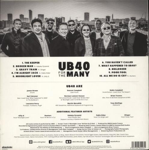 UB40 For The Many vinyl LP album (LP record) UK UB4LPFO875284