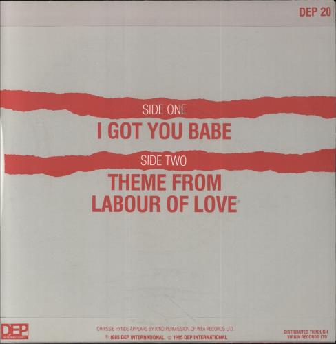 UB40 I Got You Babe 12" vinyl single (12 inch record / Maxi-single) UK UB412IG41388