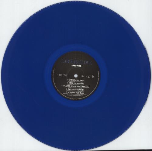 UB40 Labour Of Love - NAD24 - Blue Vinyl vinyl LP album (LP record) UK UB4LPLA887699