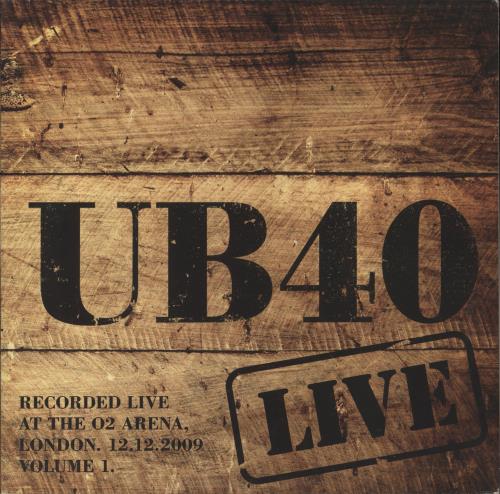 UB40 Live At The O2 Arena London. 12.12.2009 Volume 1 - Clear Vinyl 2-LP vinyl record set (Double LP Album) UK UB42LLI829681
