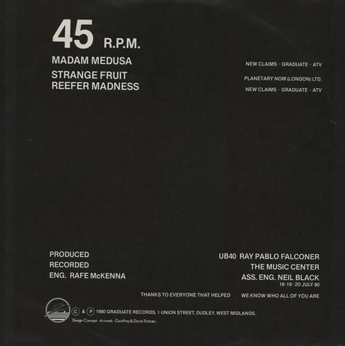 UB40 Madam Medussa 12" vinyl single (12 inch record / Maxi-single) UK UB412MA568411