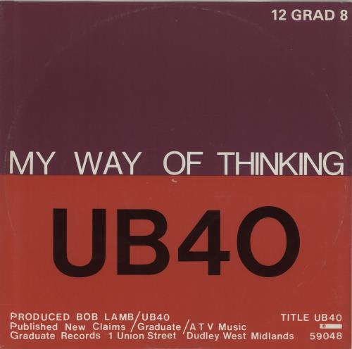 UB40 My Way Of Thinking 12" vinyl single (12 inch record / Maxi-single) UK UB412MY258395
