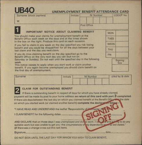 UB40 Signing Off vinyl LP album (LP record) Greek UB4LPSI798377
