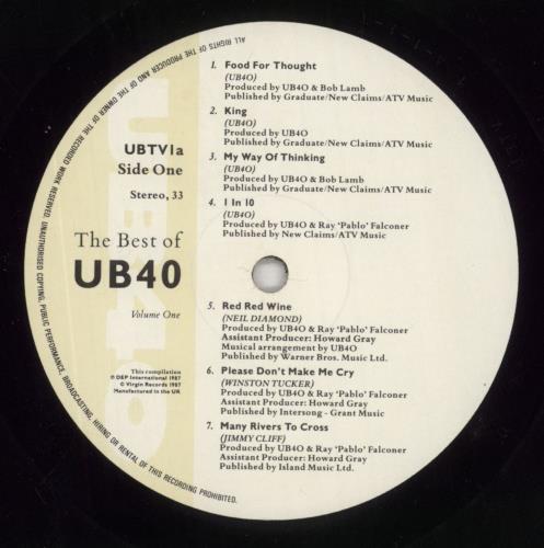 UB40 The Best Of UB40 vinyl LP album (LP record) UK UB4LPTH273618