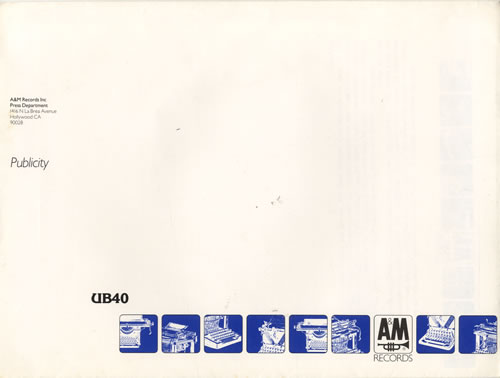 UB40 UB40 media press pack US UB4PPUB476718