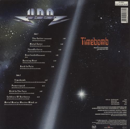 Udo Timebomb vinyl LP album (LP record) German VFOLPTI856737