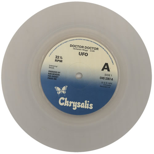 UFO Doctor Doctor EP - Clear Vinyl + Picture Sleeve 7" vinyl single (7 inch record / 45) UK UFO07DO574711