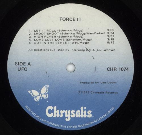 UFO Force It vinyl LP album (LP record) Canadian UFOLPFO873751