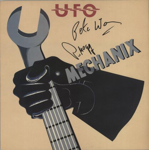 UFO Mechanix - Autographed vinyl LP album (LP record) UK UFOLPME654620