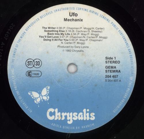 UFO Mechanix vinyl LP album (LP record) Dutch UFOLPME828282