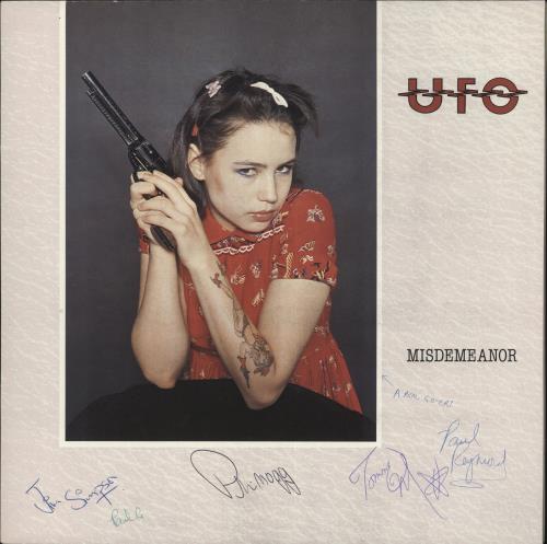 UFO Misdemeanor - autographed vinyl LP album (LP record) UK UFOLPMI729663