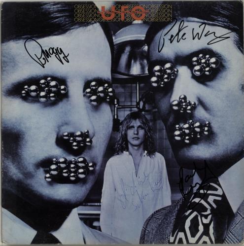 UFO Obsession - Autographed vinyl LP album (LP record) UK UFOLPOB654533