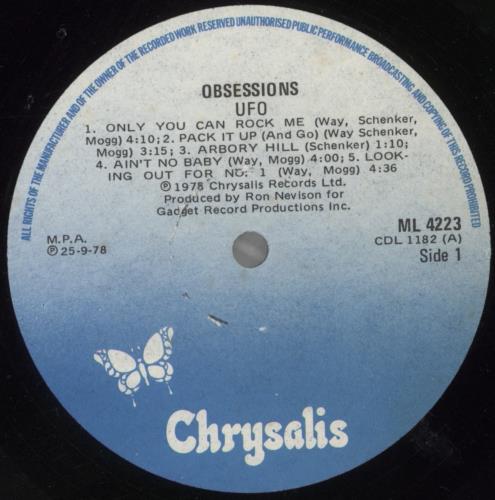 UFO Obsession vinyl LP album (LP record) South African UFOLPOB857432