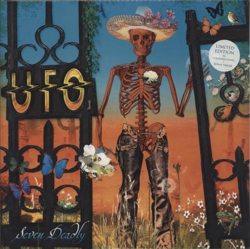 UFO Seven Deadly - Orange Vinyl - Sealed 2-LP vinyl record set (Double LP Album) UK UFO2LSE872505