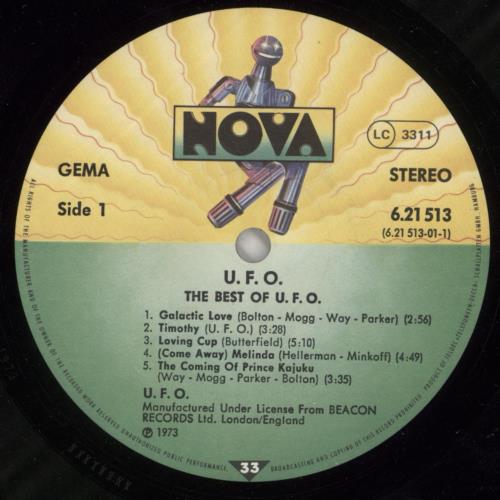 UFO The Best Of UFO vinyl LP album (LP record) German UFOLPTH570499