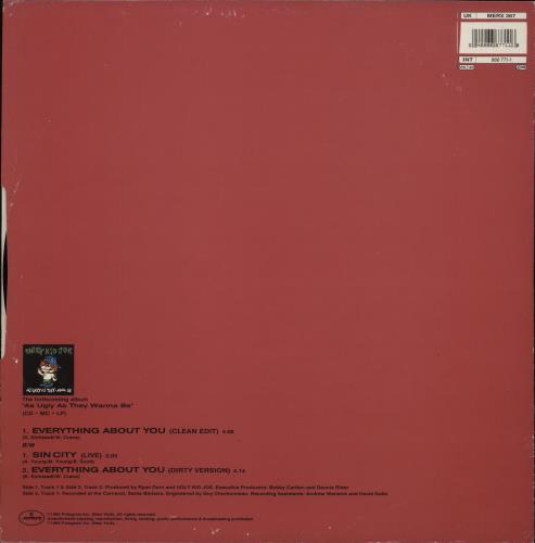 Ugly Kid Joe Everything About You 12" vinyl single (12 inch record / Maxi-single) UK UKJ12EV405734