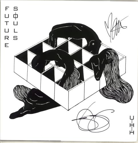 Uh Huh Her Future Souls - Blue - Autographed vinyl LP album (LP record) US ZUSLPFU716286