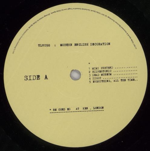 Ulrika Spacek Modern English Decoration vinyl LP album (LP record) UK 3OZLPMO874490