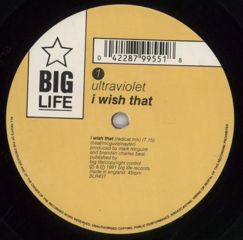 Ultraviolet I Wish That 12" vinyl single (12 inch record / Maxi-single) UK XY312IW790506