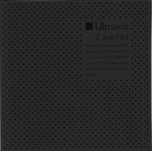 Ultravox Lament - 1st vinyl LP album (LP record) UK VOXLPLA776825