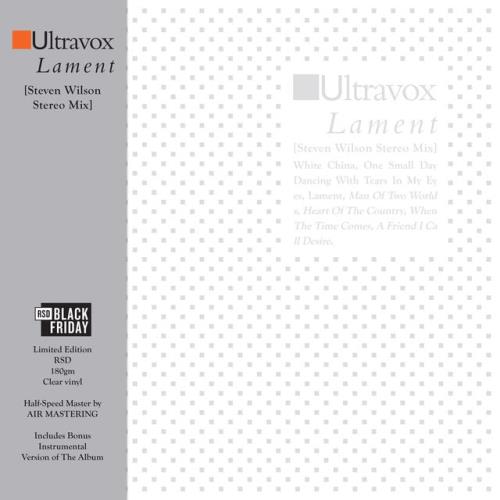 Ultravox Lament - Steven Wilson Stereo Mix + Instrumental Version - Clear Vinyl - Sealed 2-LP vinyl record set (Double LP Album) UK VOX2LLA851527