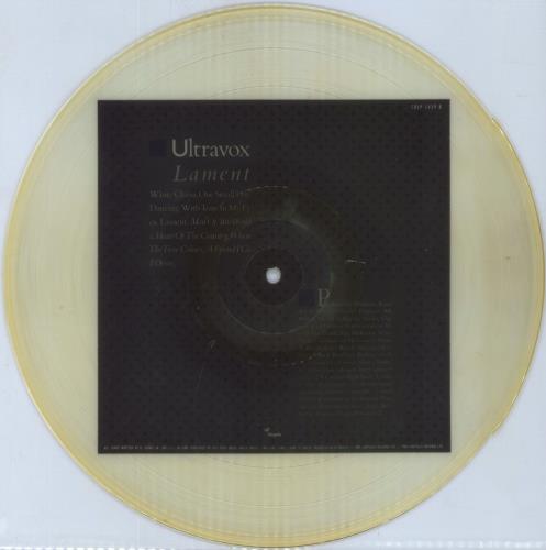 Ultravox Lament - Tea-stained picture disc LP (vinyl picture disc album) UK VOXPDLA802239