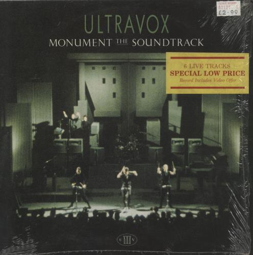 Ultravox Monument - Hype Sticker + Shrink & Insert vinyl LP album (LP record) UK VOXLPMO874756