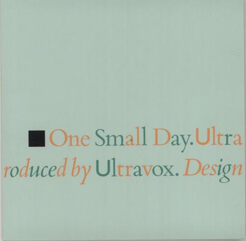 Ultravox One Small Day - Clear Vinyl 7" vinyl single (7 inch record / 45) UK VOX07ON94139