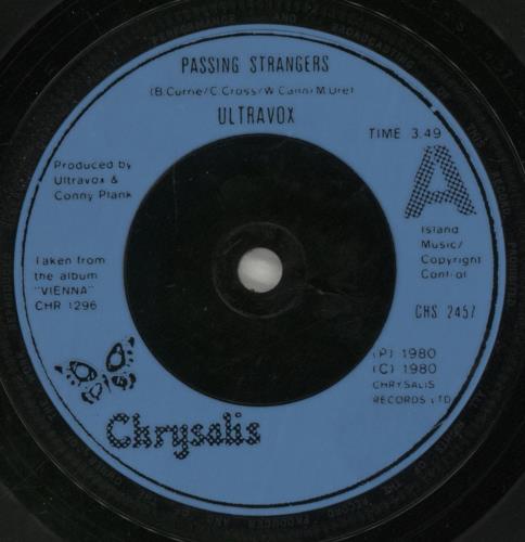 Ultravox Passing Strangers 7" vinyl single (7 inch record / 45) UK VOX07PA108873