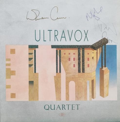 Ultravox Quartet - Autographed vinyl LP album (LP record) UK VOXLPQU819474