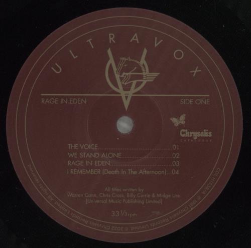 Ultravox Rage In Eden - 40th Anniversary Deluxe Edition 2-LP vinyl record set (Double LP Album) UK VOX2LRA879222
