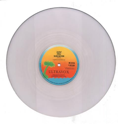 Ultravox Slow Motion - Clear Vinyl 12" vinyl single (12 inch record / Maxi-single) UK VOX12SL34153