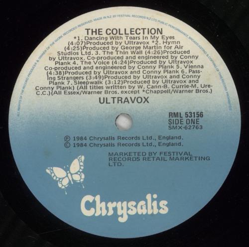 Ultravox The Collection vinyl LP album (LP record) New Zealand VOXLPTH874724