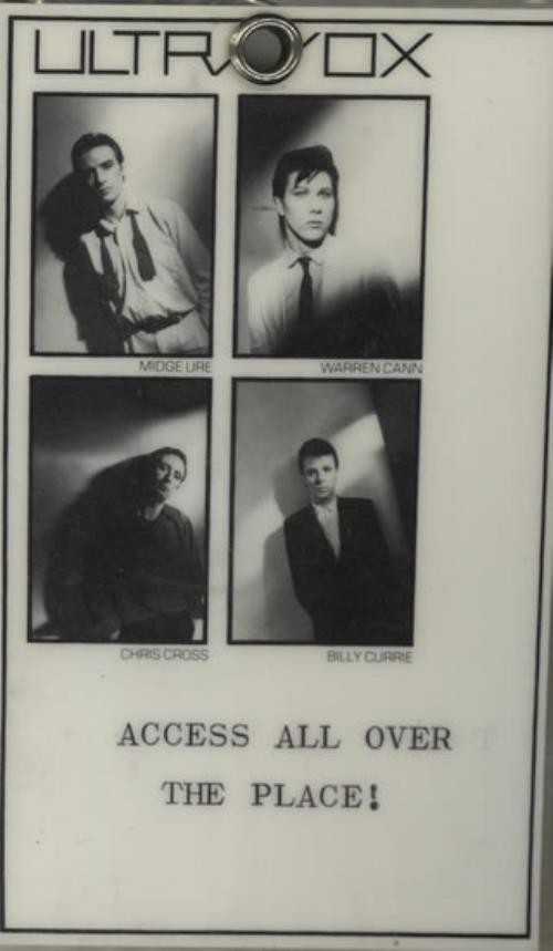 Ultravox Tour Pass tour pass UK VOXTPTO574801