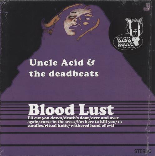 Uncle Acid & The Deadbeats Blood Lust - Clear With Purple, Black & White Splatter Vinyl vinyl LP album (LP record) UK YNCLPBL865962
