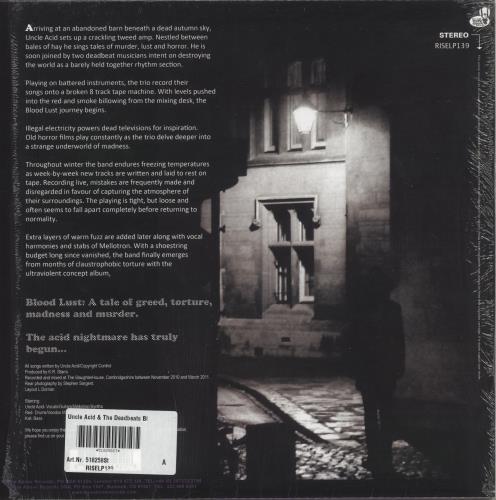 Uncle Acid & The Deadbeats Blood Lust - Clear With Purple, Black & White Splatter Vinyl vinyl LP album (LP record) UK YNCLPBL865962