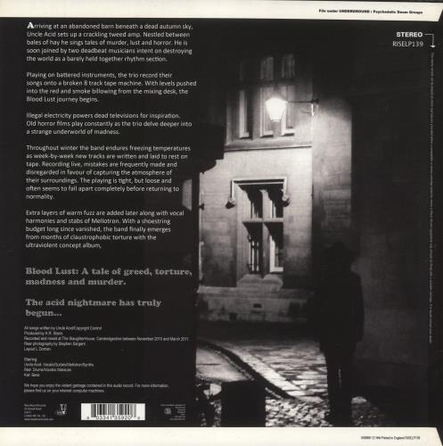 Uncle Acid & The Deadbeats Blood Lust - Gold Vinyl vinyl LP album (LP record) UK YNCLPBL872997