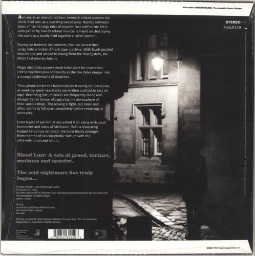 Uncle Acid & The Deadbeats Blood Lust vinyl LP album (LP record) UK YNCLPBL696515