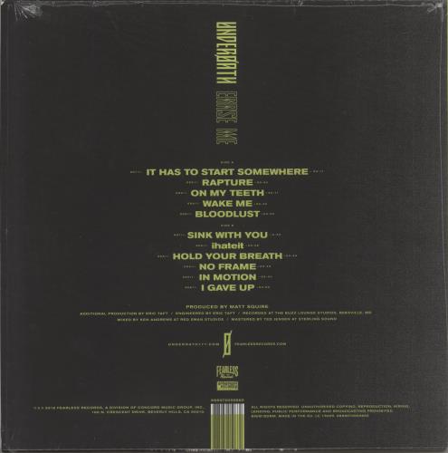 Underoath Erase Me - Transparent Acid Green Vinyl vinyl LP album (LP record) UK UNHLPER863862