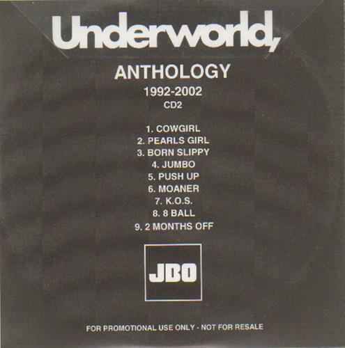 Underworld Anthology 1992-2002 CD-R acetate UK UDWCRAN260285