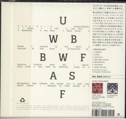 Underworld Barbara Barbara, We Face A Shining Future CD album (CDLP) Japanese UDWCDBA821583