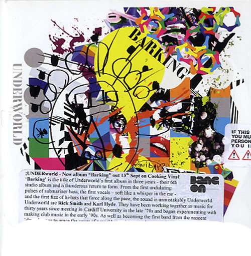 Underworld Barking CD album (CDLP) UK UDWCDBA631498
