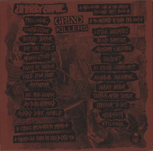 Unholy Grave Grind Killers vinyl LP album (LP record) Italian 65JLPGR835490