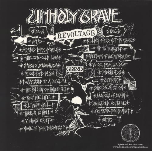 Unholy Grave Revoltage - Yellow / Purple Splatter Vinyl vinyl LP album (LP record) US 65JLPRE835488