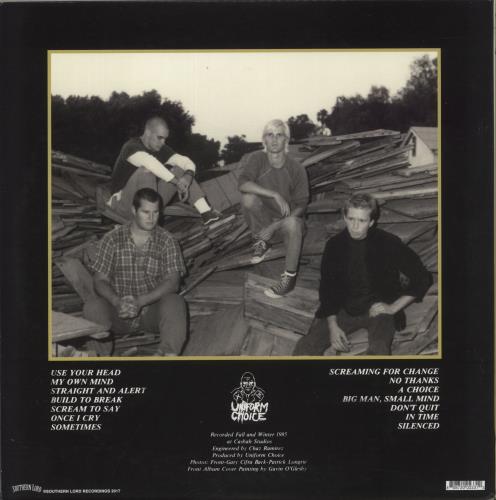 Uniform Choice Screaming For Change - Purple Vinyl vinyl LP album (LP record) US 9RYLPSC866720