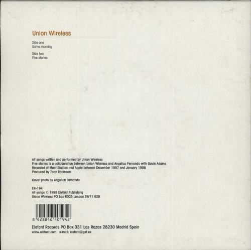 Union Wireless Some Morning 7" vinyl single (7 inch record / 45) Spanish -PJ07SO886569