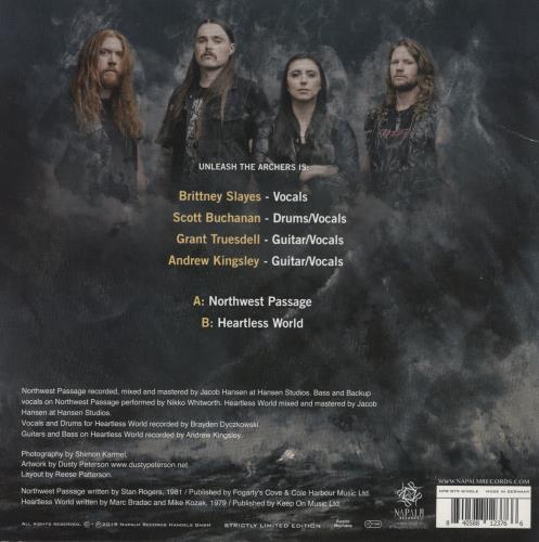 Unleash The Archers Explorers - Green vinyl 7" vinyl single (7 inch record / 45) German 6NX07EX866579