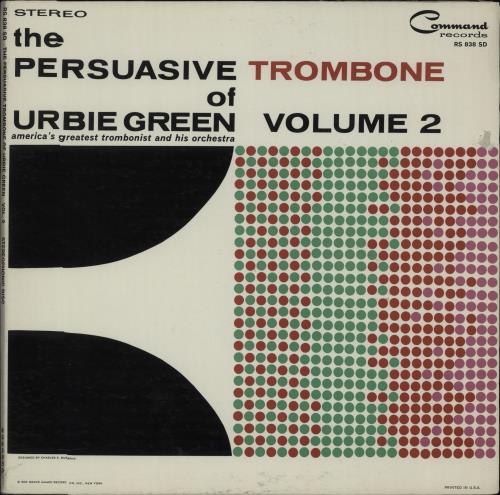 Urbie Green The Persuasive Trombone Of Urbie Green Volume 2 vinyl LP album (LP record) US UA2LPTH667989